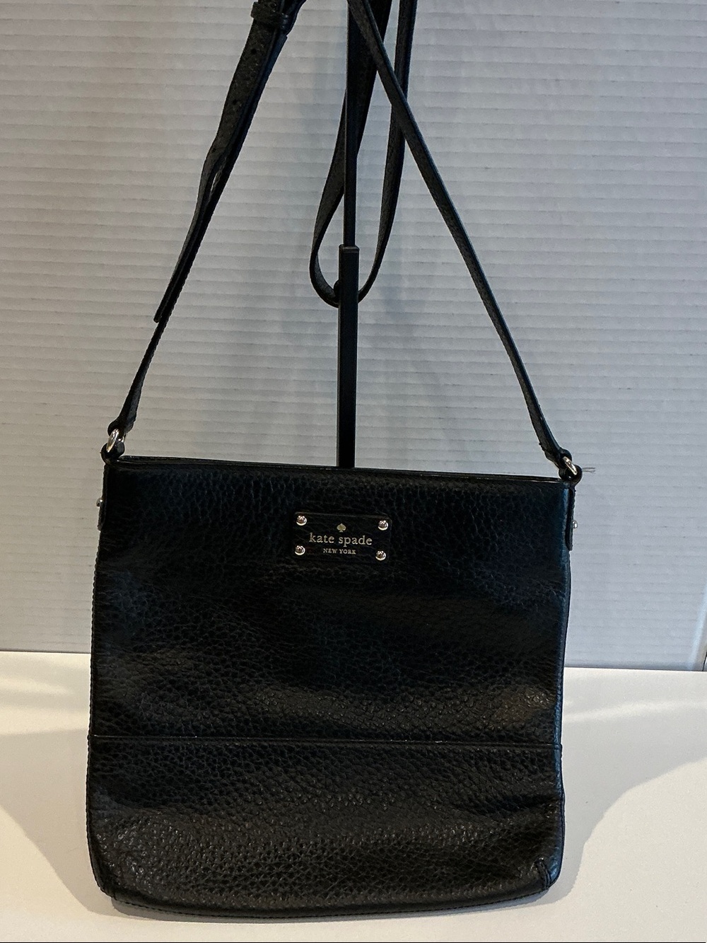 kate spade Black Pebbled Leather Convertible Crossbody